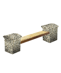 СКАМЬЯ СК-8 деревянная с бетонными опорами (Коллекция "Мытый бетон") L=2300, тумба 550x180x600 ''ВЫБОР''