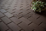 Тротуарная плитка Брусчатка 200*100*60 Темно-коричневая (верхний прокрас)  Брусчатка ''Steingot''