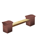 СКАМЬЯ СК-8 деревянная с бетонными опорами (Коллекция "Гранит") L=2300, тумба 550x180x600 ''ВЫБОР''