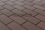 Тротуарная плитка Брусчатка 200*100*60 Темно-коричневая (верхний прокрас, минифаска)  Брусчатка ''Steingot''