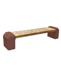 СКАМЬЯ СК-3 деревянная с бетонными опорами (Коллекция "Гранит") L=2420, тумба 500x500x260 ''ВЫБОР''