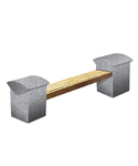 СКАМЬЯ СК-8 деревянная с бетонными опорами (Коллекция "Мозаичный бетон") L=2300, тумба 550x180x600 ''ВЫБОР''