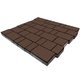 Тротуарная плитка Bergamo, 40 мм, коричневая, гладкая