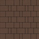 Тротуарная плитка Bergamo, 40 мм, коричневая, гладкая