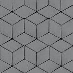 Тротуарная плитка Полярная звезда, 80 мм, серый, гладкая