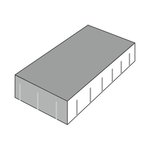 Тротуарная плитка Ригель, 80 мм, серый, гладкая