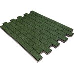Тротуарная плитка Прямоугольник Лайн, 60 мм, темно-оливковый, native