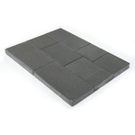 Тротуарная плитка Триада, Серый (60 мм) 300x300, 450x300, 600x300 ''BRAER''