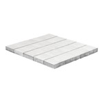 Тротуарная плитка Прямоугольник, Белый (40 мм) 200x100 ''BRAER''