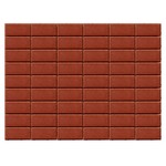 Тротуарная плитка Прямоугольник, Красный (40 мм) 200x100 ''BRAER''