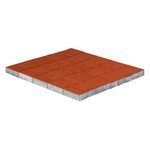 Тротуарная плитка Прямоугольник, Красный (60 мм) 200x100 ''BRAER''