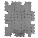 Тротуарная плитка Волна, Серый (60 мм) 240x135 ''BRAER''