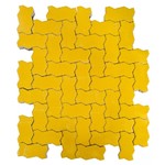Тротуарная плитка Волна, Желтый (70 мм) 240x135 ''BRAER''