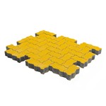Тротуарная плитка Волна, Желтый (80 мм) 240x135 ''BRAER''