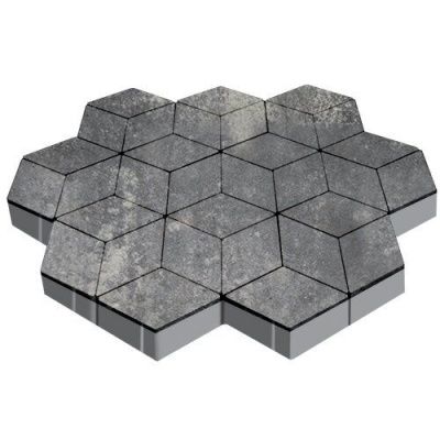 Тротуарная плитка Steinrus Полярная звезда, 80 мм, ColorMix Актау, гладкая Тротуарная плитка Steinrus Полярная звезда, 80 мм, ColorMix Актау, гладкая