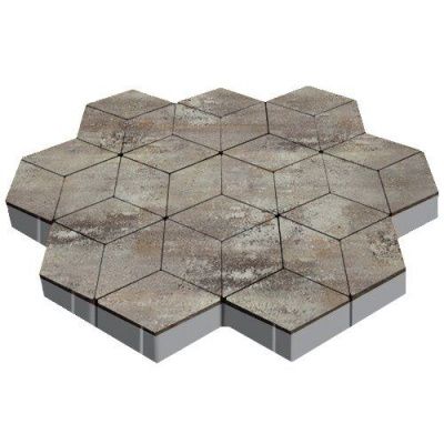 Тротуарная плитка Steinrus Ромб, 60 мм, Colormix Берилл, гладкая Тротуарная плитка Steinrus Ромб, 60 мм, Colormix Берилл, гладкая