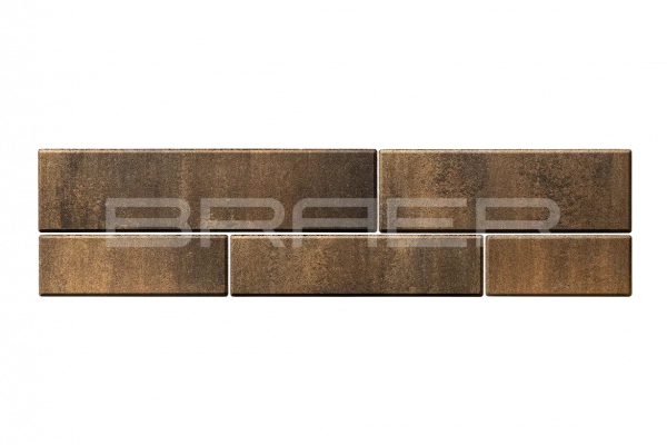 Тротуарная плитка BRAER Домино, Color Mix Каштан, 60 мм Тротуарная плитка BRAER Домино, Color Mix Каштан, 60 мм