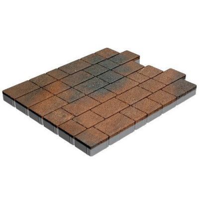Тротуарная плитка Steinrus Инсбрук Альт Брик, 60 мм, ColorMix Штайнрус, гладкая