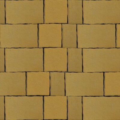 Тротуарная плитка Steinrus Старый город Штайн, 60 мм, жёлтый, гладкая
