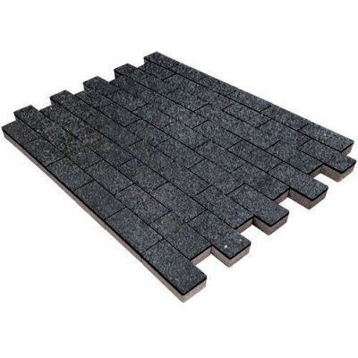 Тротуарная плитка Steinrus Прямоугольник, 60 мм, Неро, Backwash Тротуарная плитка Steinrus Прямоугольник, 60 мм, Неро, Backwash