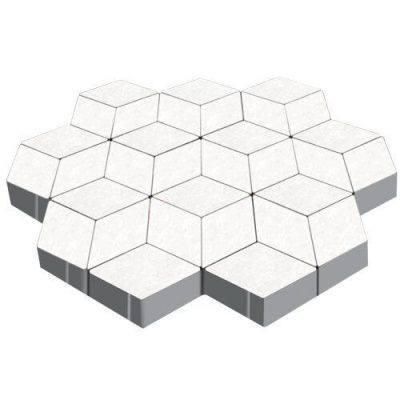 Тротуарная плитка Steinrus Полярная звезда, 80 мм, белый, гладкая Тротуарная плитка Steinrus Полярная звезда, 80 мм, белый, гладкая