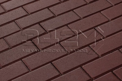Тротуарная плитка 342 Механический завод Брусчатка 100х200х60 Красный Тротуарная плитка 342 Механический завод Брусчатка 100х200х60 Красный