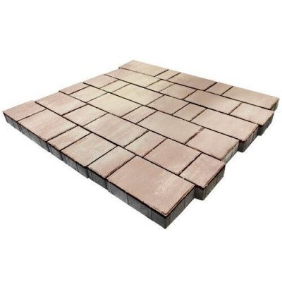 Тротуарная плитка Steinrus Новый город, 40мм, ColorMix Оливин, гладкая