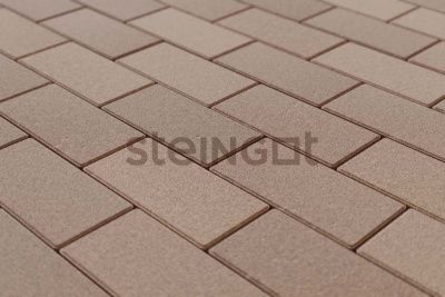 Тротуарная плитка Steingot Прямоугольник 200х100х60 Бежевый (верхний прокрас, минифаска)