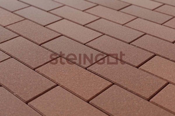 Тротуарная плитка Steingot Прямоугольник 200х100х60 Коричневый (верхний прокрас, минифаска)