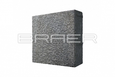 Тротуарная плитка BRAER Лувр, Гранит на сером, 200х200 мм, 60 мм Тротуарная плитка BRAER Лувр, Гранит на сером, 200х200 мм, 60 мм