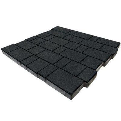Тротуарная плитка Steinrus Новый город Рид, 80 мм, черный, Old-Age Тротуарная плитка Steinrus Новый город Рид, 80 мм, черный, Old-Age