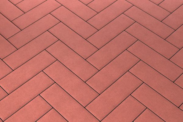 Тротуарная плитка STELLARD Паркет «Красный» 80 мм