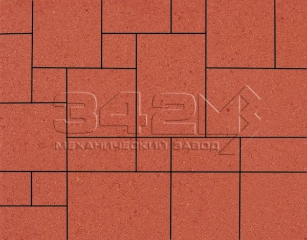 Тротуарная плитка 342 Механический завод Вилла Ярко-красный Тротуарная плитка 342 Механический завод Вилла Ярко-красный