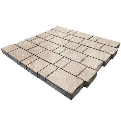 Тротуарная плитка Steinrus Новый город Рид, 80 мм, Colormix Оливин, гладкая