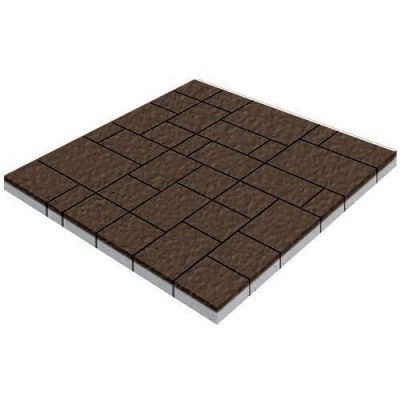 Тротуарная плитка Steinrus Инсбрук Альпен, 60 мм, коричневый, Old-Age Тротуарная плитка Steinrus Инсбрук Альпен, 60 мм, коричневый, Old-Age