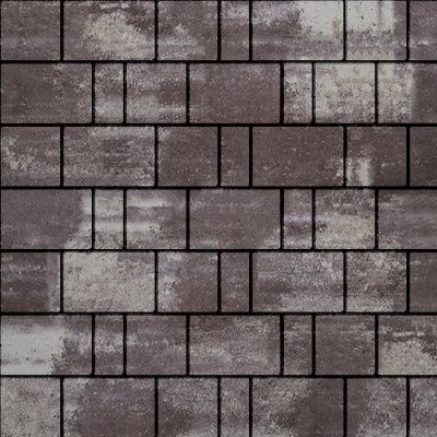 Тротуарная плитка Steinrus Бергамо Colormix Браун, 40 мм, гладкая Тротуарная плитка Steinrus Бергамо Colormix Браун, 40 мм, гладкая