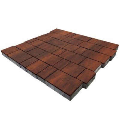 Тротуарная плитка Steinrus Бельпассо, 60 мм, ColorMix Брук, гладкая