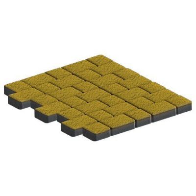 Тротуарная плитка Steinrus Инсбрук Альт Дуо, 60 мм, Желтый, antico