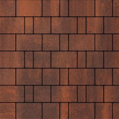 Тротуарная плитка Steinrus Бельпассо, 60 мм, ColorMix Брук, гладкая