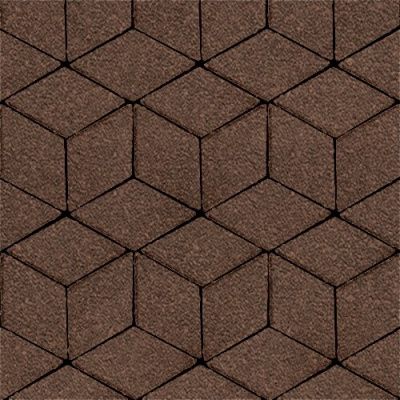 Тротуарная плитка Steinrus Ромб, 60 мм, коричневый, Native