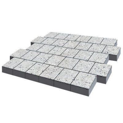 Тротуарная плитка Steinrus Валенсия, 80 мм, Мрамор, BackWash Тротуарная плитка Steinrus Валенсия, 80 мм, Мрамор, BackWash