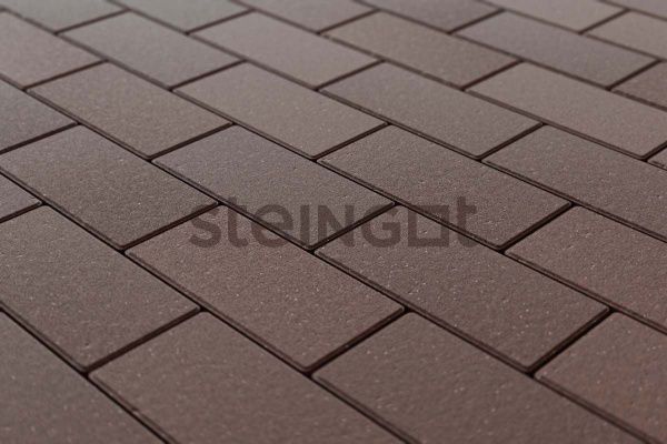 Тротуарная плитка Steingot Прямоугольник 200х100х60 Темно-коричневый (верхний прокрас, минифаска) Тротуарная плитка Steingot Прямоугольник 200х100х60 Темно-коричневый (верхний прокрас, минифаска)