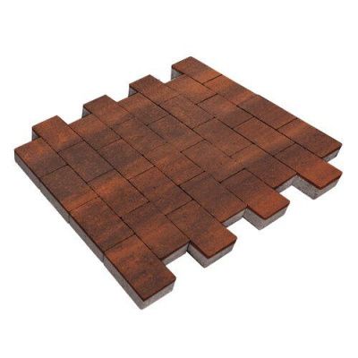 Тротуарная плитка Steinrus Бельпассо Медио, 80 мм, ColorMix Брук, гладкая