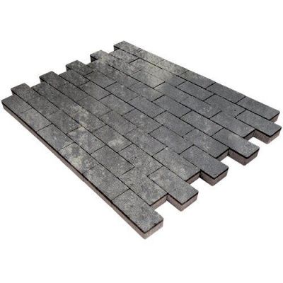 Тротуарная плитка Steinrus Прямоугольник, 60 мм, ColorMix Актау, гладкая Тротуарная плитка Steinrus Прямоугольник, 60 мм, ColorMix Актау, гладкая