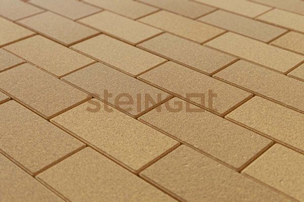 Тротуарная плитка Steingot Прямоугольник 200х100х60 Желтый (верхний прокрас, минифаска)