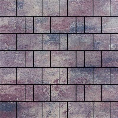 Тротуарная плитка Steinrus Бергамо Colormix Каратау, 40 мм, гладкая