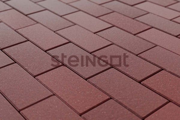 Тротуарная плитка Steingot Прямоугольник 200х100х60 Темно-красный (верхний прокрас, минифаска) Тротуарная плитка Steingot Прямоугольник 200х100х60 Темно-красный (верхний прокрас, минифаска)