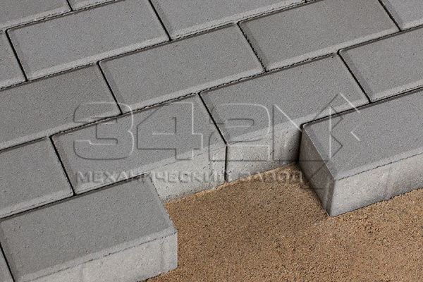 Тротуарная плитка 342 Механический завод Брусчатка 100х200х60 Белый Тротуарная плитка 342 Механический завод Брусчатка 100х200х60 Белый