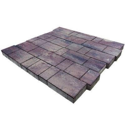 Тротуарная плитка Steinrus Бергамо Colormix Каратау, 40 мм, гладкая