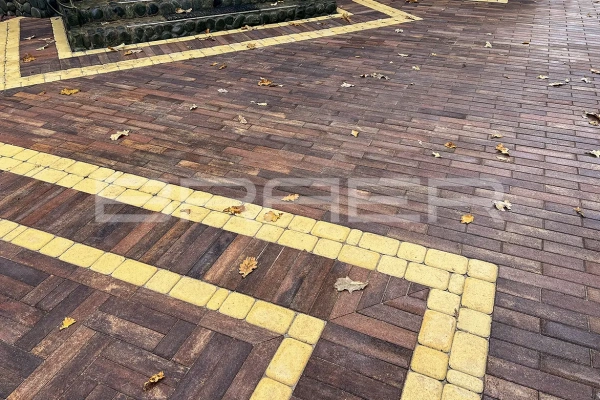 Тротуарная плитка BRAER Ригель 2.0, Color Mix Мальва, 60 мм Тротуарная плитка BRAER Ригель 2.0, Color Mix Мальва, 60 мм